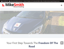 Tablet Screenshot of mikesmithschoolofmotoring.com